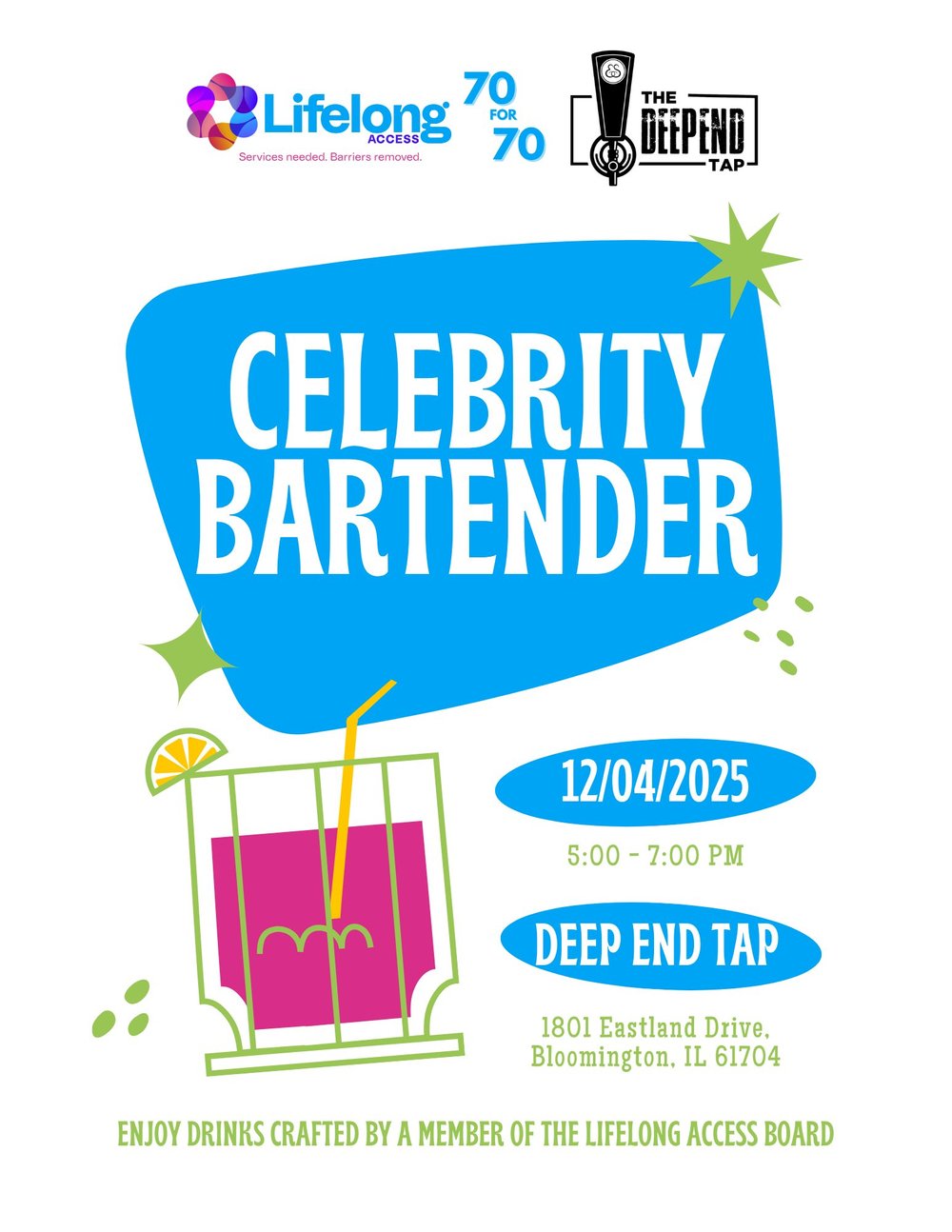Celebrity Bartender Flyers